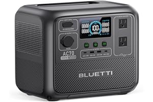 BLUETTI Portable Power Station AC70, 768Wh LiFePO4 Battery Backup w/
